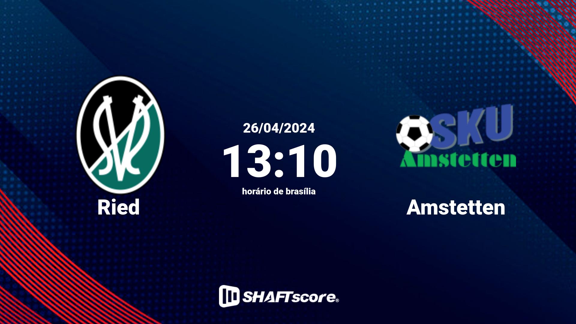 Estatísticas do jogo Ried vs Amstetten 26.04 13:10