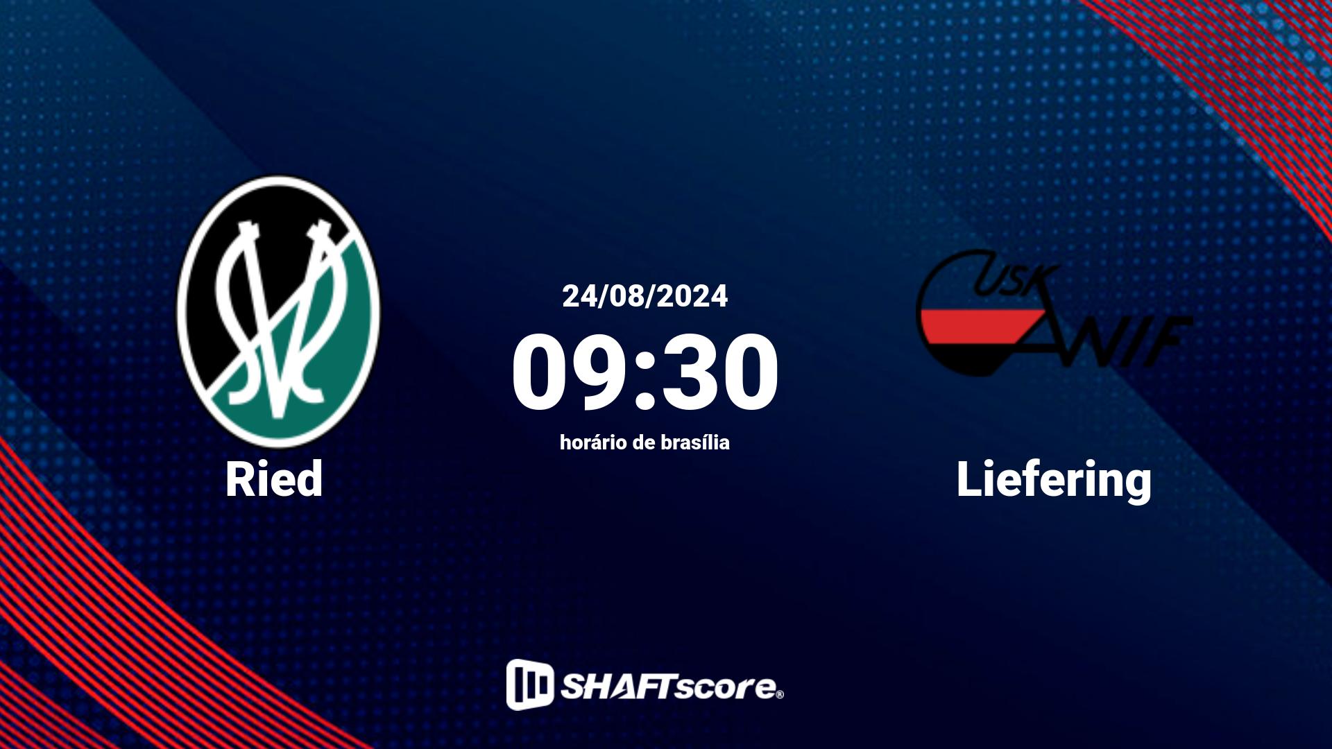 Estatísticas do jogo Ried vs Liefering 24.08 09:30