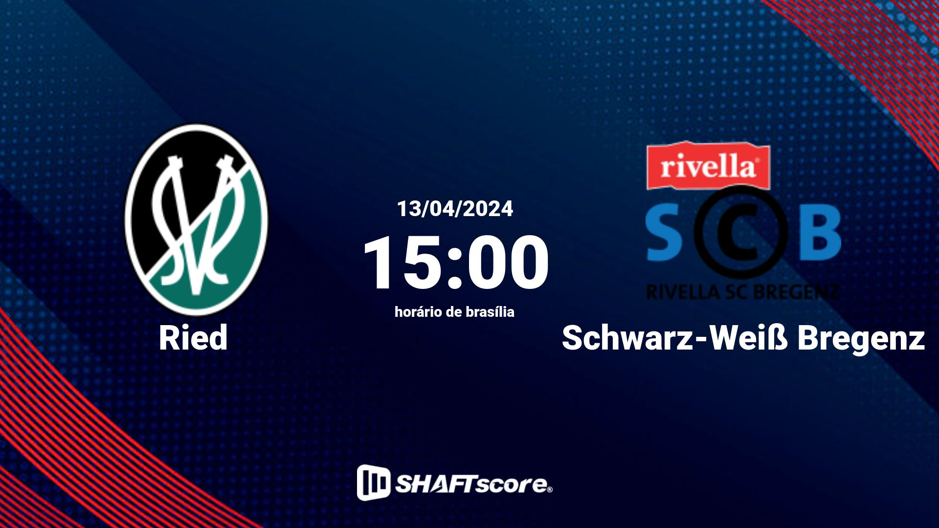 Estatísticas do jogo Ried vs Schwarz-Weiß Bregenz 13.04 15:00