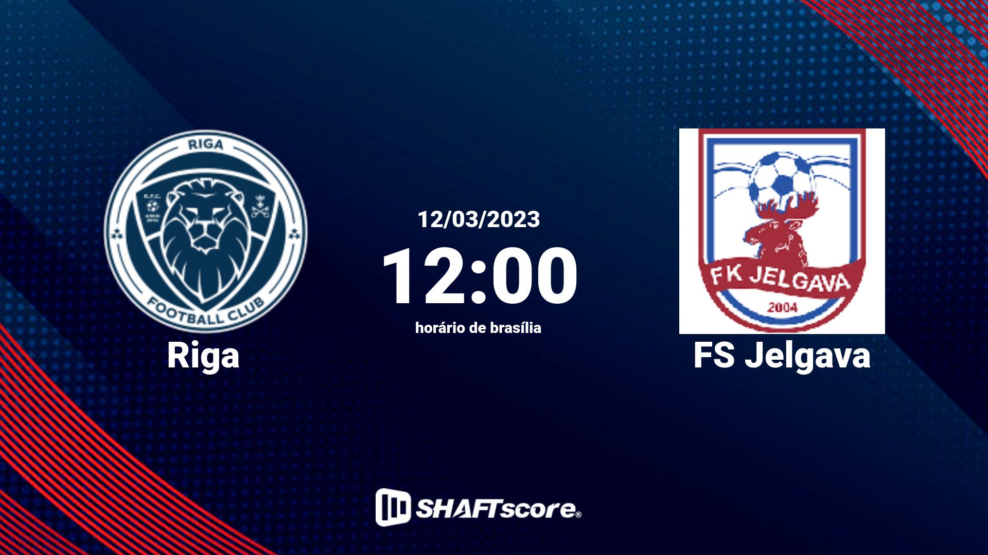 Estatísticas do jogo Riga vs FS Jelgava 12.03 12:00