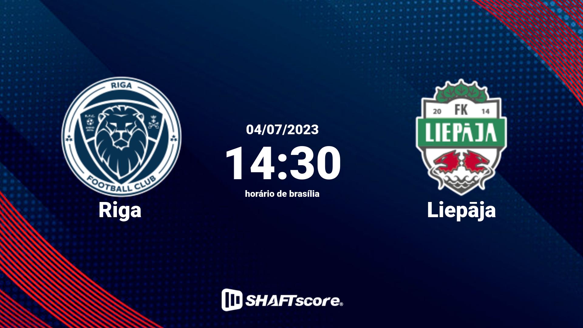 Estatísticas do jogo Riga vs Liepāja 04.07 14:30