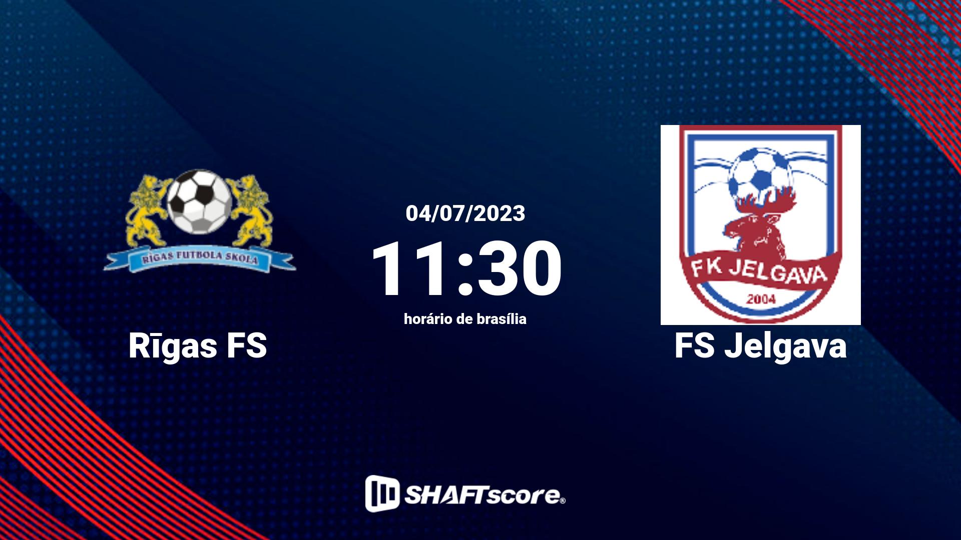 Estatísticas do jogo Rīgas FS vs FS Jelgava 04.07 11:30