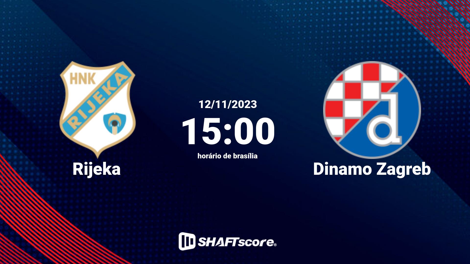 Estatísticas do jogo Rijeka vs Dinamo Zagreb 12.11 15:00