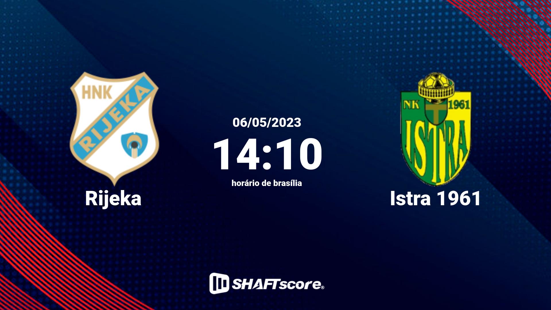 Estatísticas do jogo Rijeka vs Istra 1961 06.05 14:10