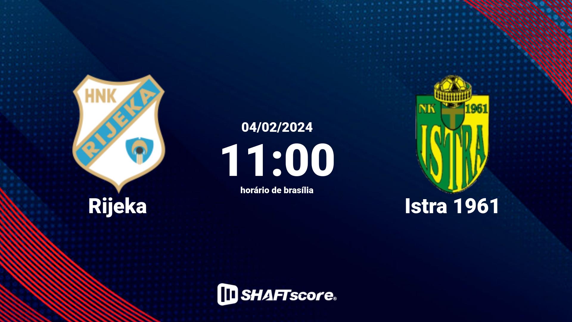 Estatísticas do jogo Rijeka vs Istra 1961 04.02 11:00