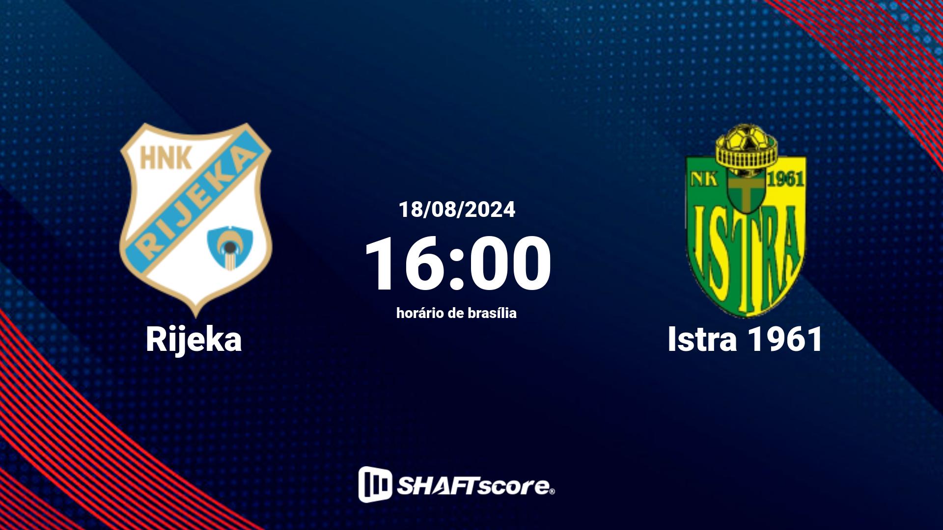 Estatísticas do jogo Rijeka vs Istra 1961 18.08 16:00