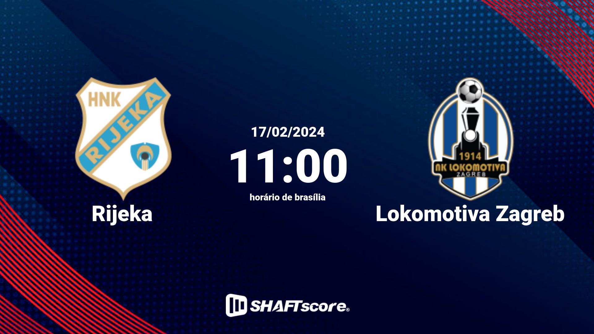 Estatísticas do jogo Rijeka vs Lokomotiva Zagreb 17.02 11:00