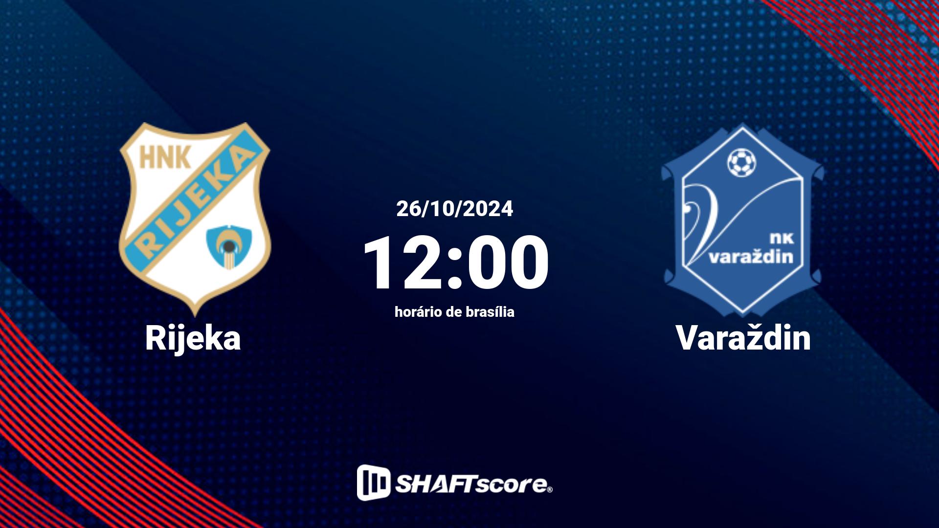 Estatísticas do jogo Rijeka vs Varaždin 26.10 12:00