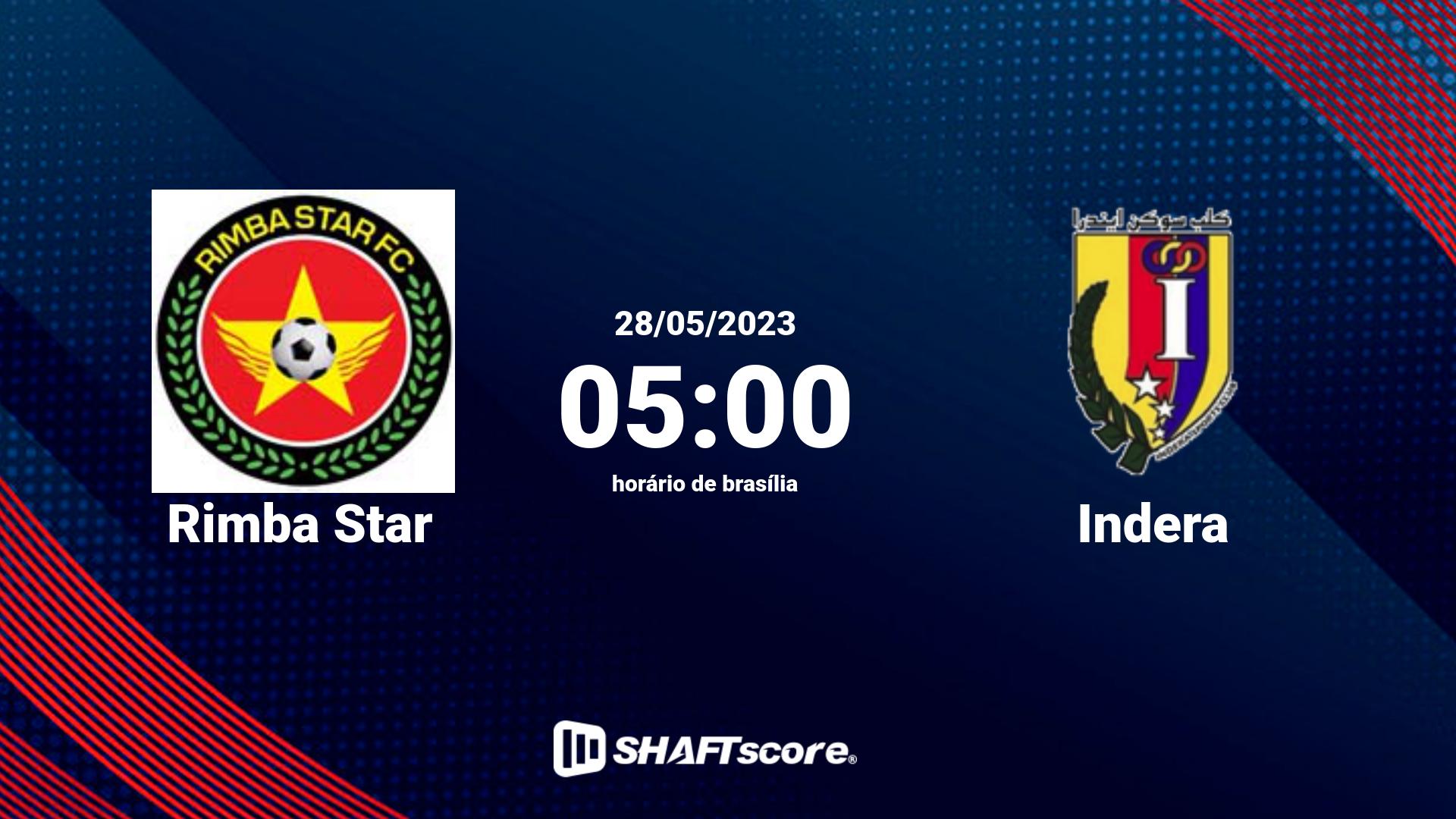 Estatísticas do jogo Rimba Star vs Indera 28.05 05:00