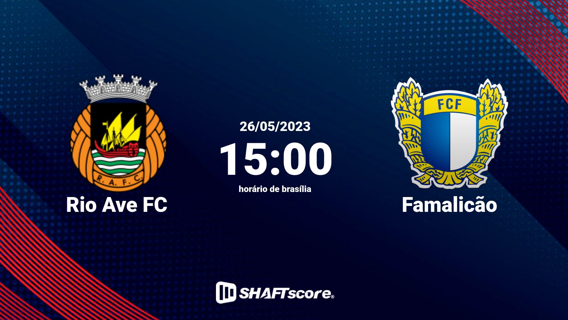 Estatísticas do jogo Rio Ave FC vs Famalicão 26.05 15:00