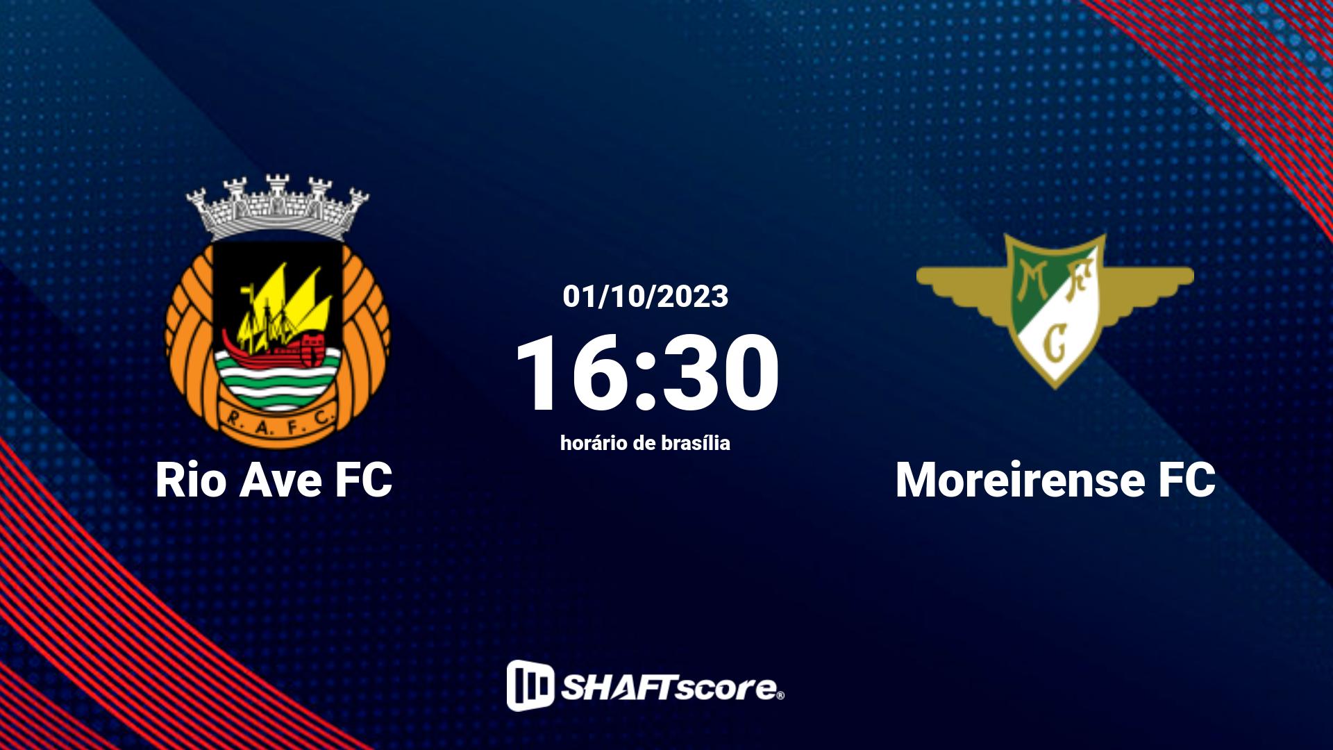 Estatísticas do jogo Rio Ave FC vs Moreirense FC 01.10 16:30