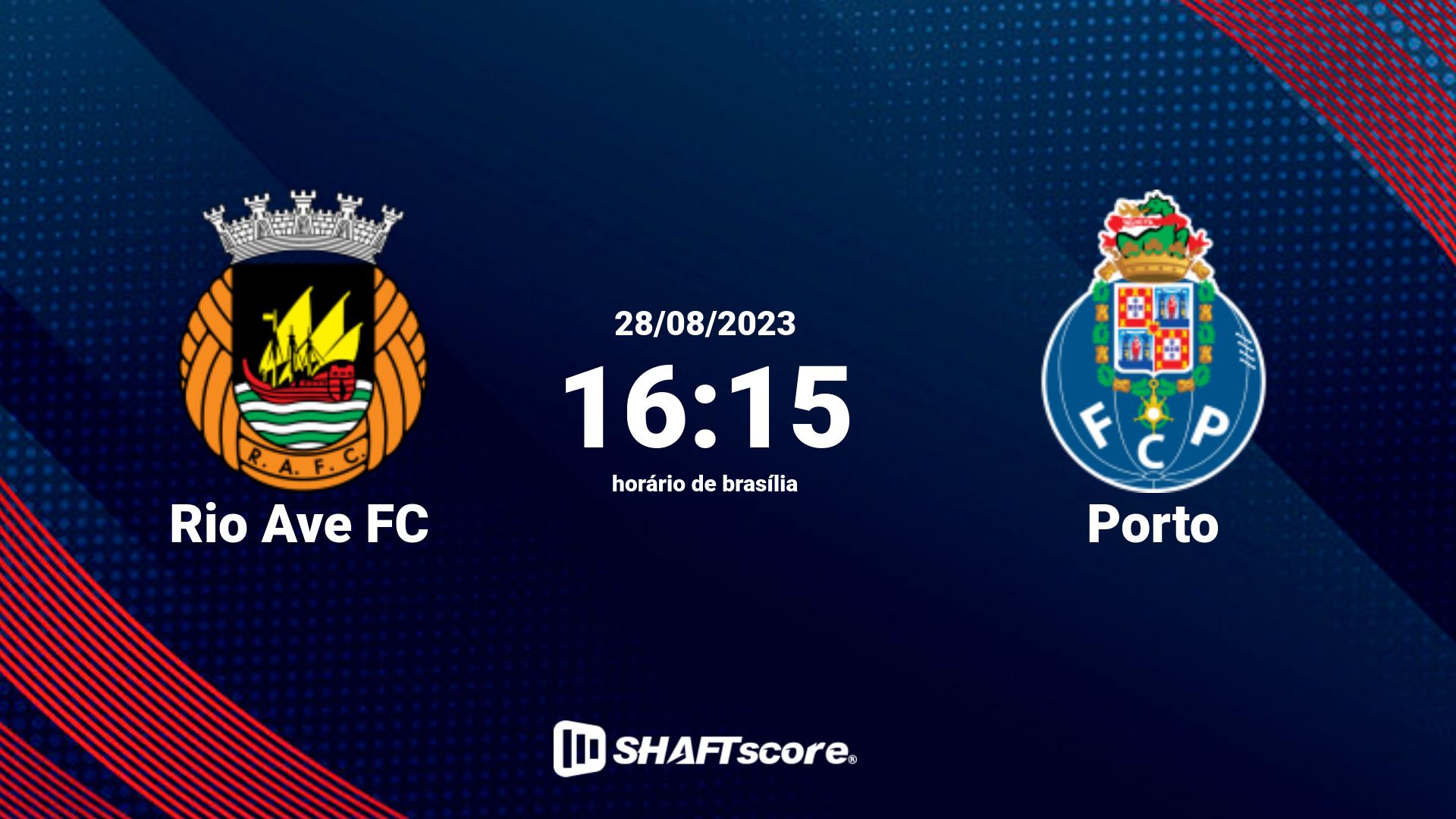 Estatísticas do jogo Rio Ave FC vs Porto 28.08 16:15