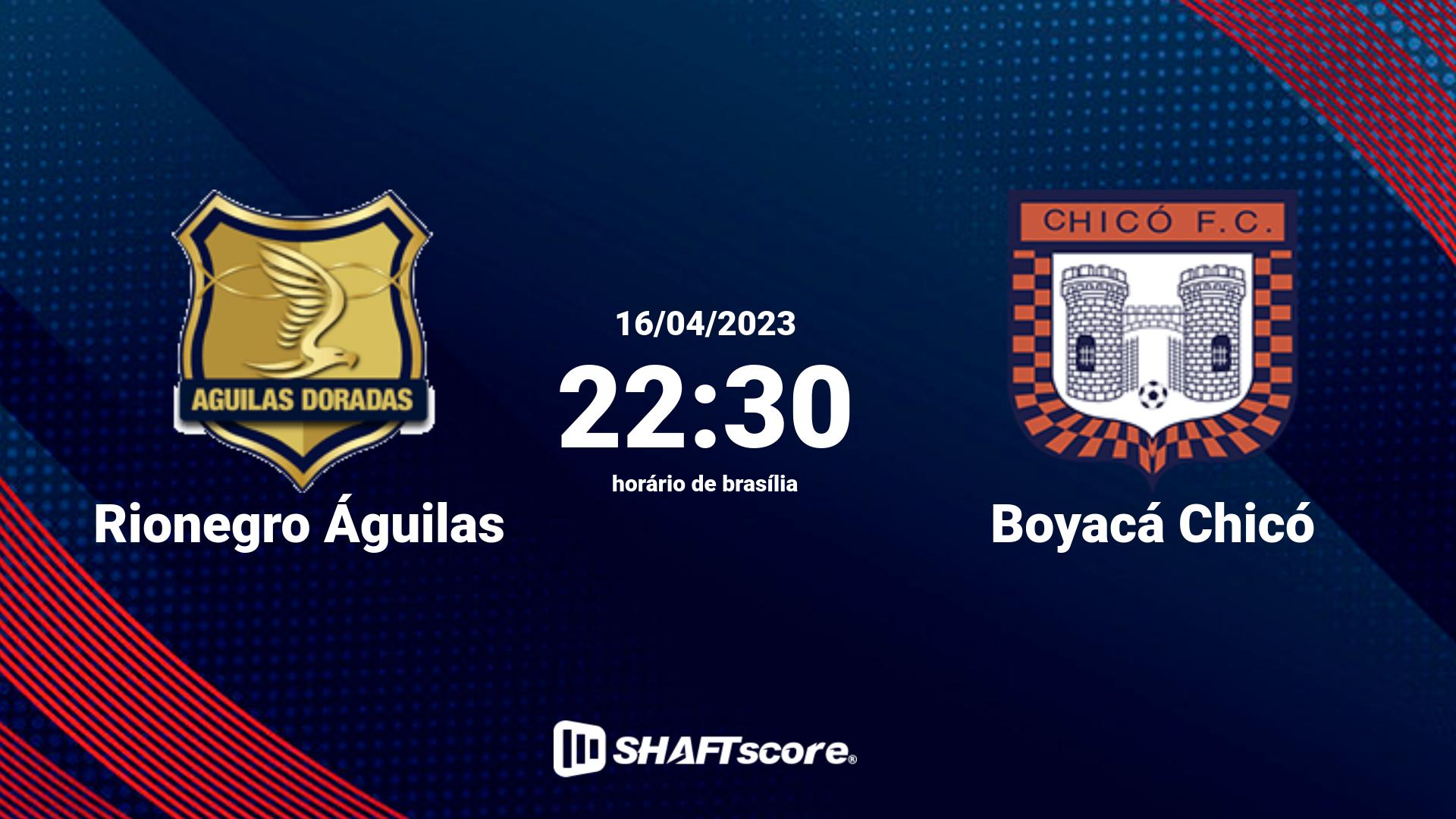 Estatísticas do jogo Rionegro Águilas vs Boyacá Chicó 16.04 22:30