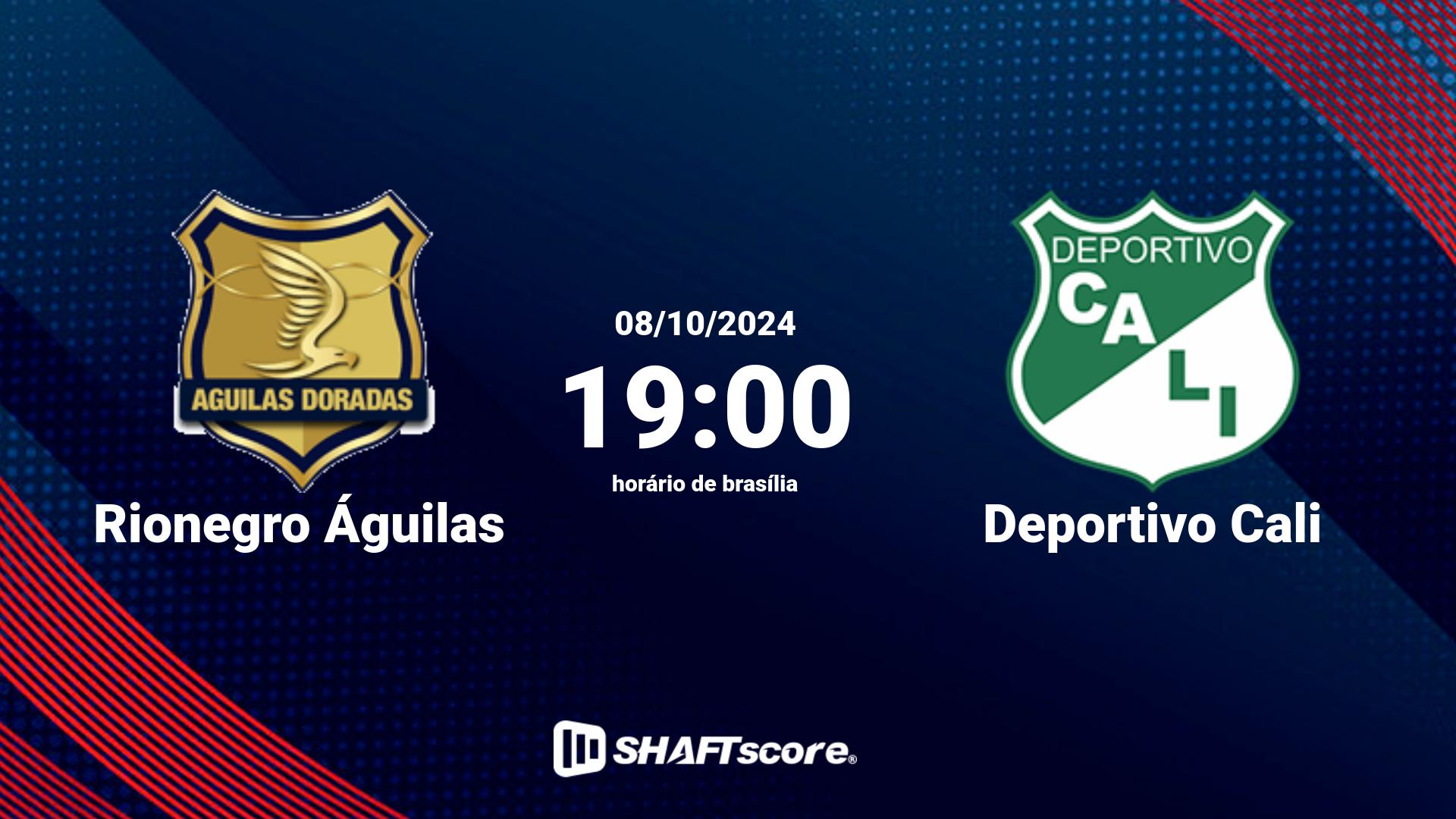 Estatísticas do jogo Rionegro Águilas vs Deportivo Cali 08.10 19:00