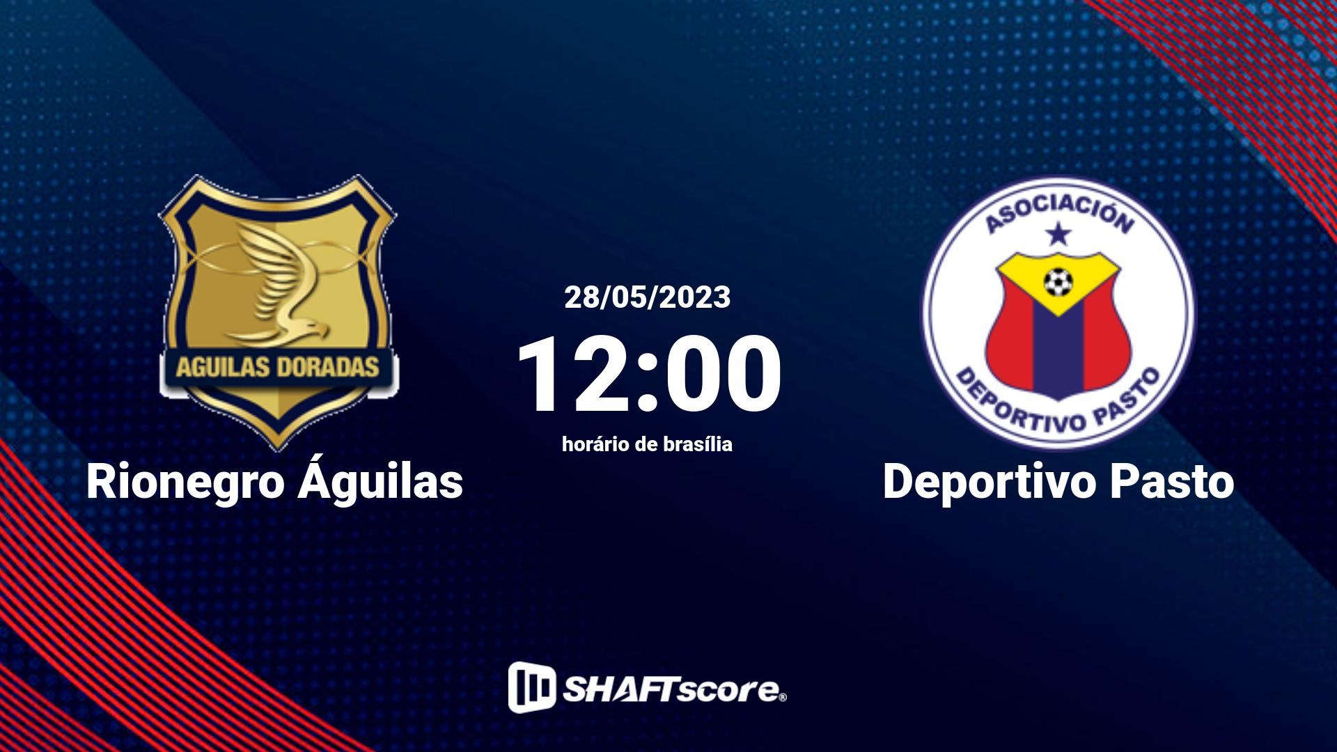 Estatísticas do jogo Rionegro Águilas vs Deportivo Pasto 28.05 12:00