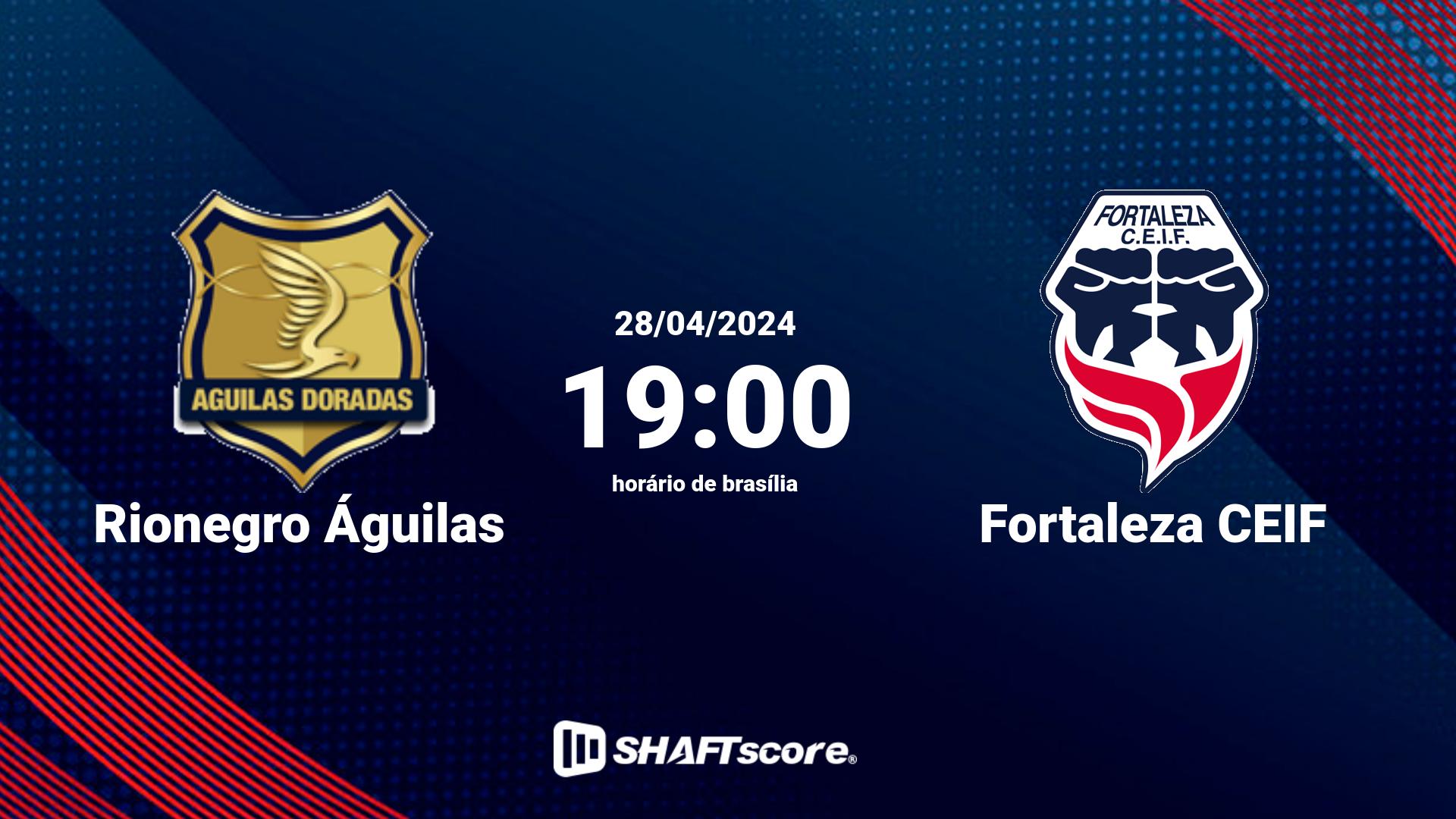 Estatísticas do jogo Rionegro Águilas vs Fortaleza CEIF 28.04 19:00