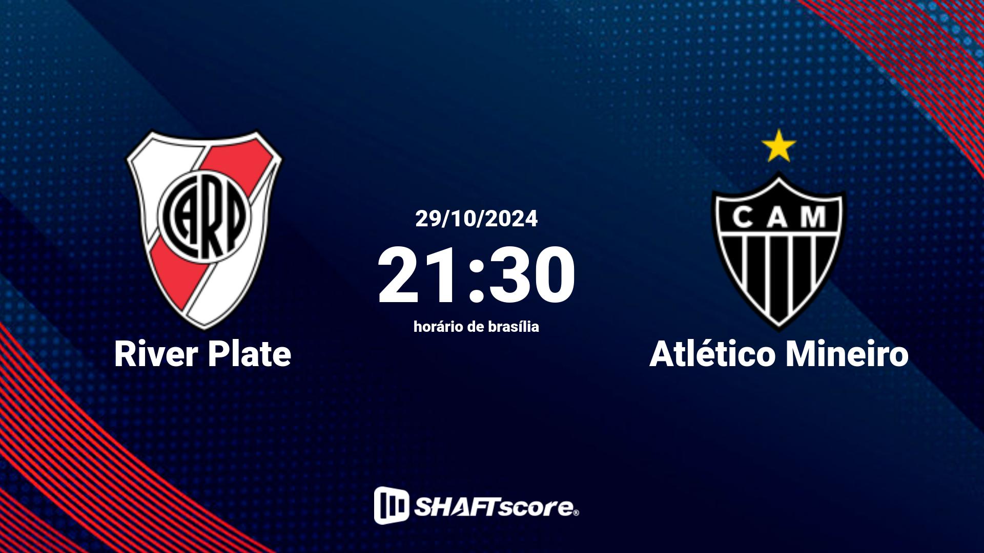 Estatísticas do jogo River Plate vs Atlético Mineiro 29.10 21:30