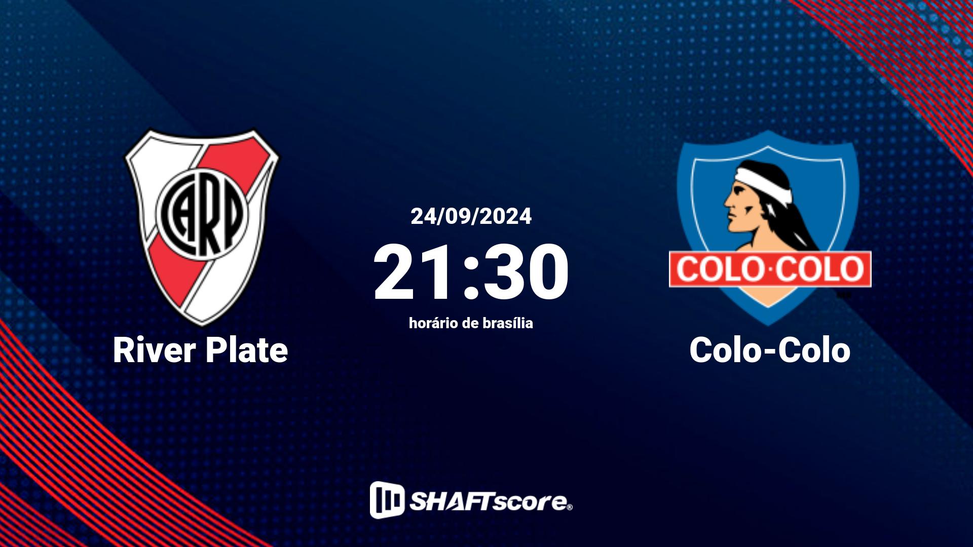 Estatísticas do jogo River Plate vs Colo-Colo 24.09 21:30