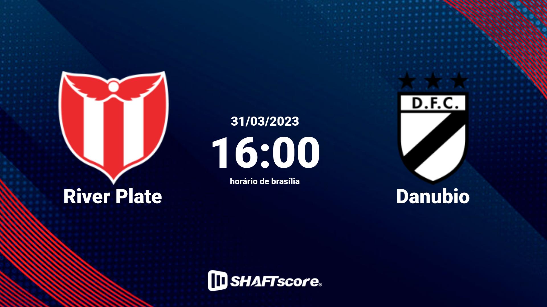 Estatísticas do jogo River Plate vs Danubio 31.03 16:00