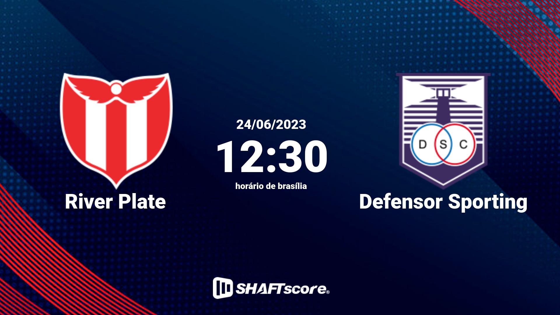 Estatísticas do jogo River Plate vs Defensor Sporting 24.06 12:30