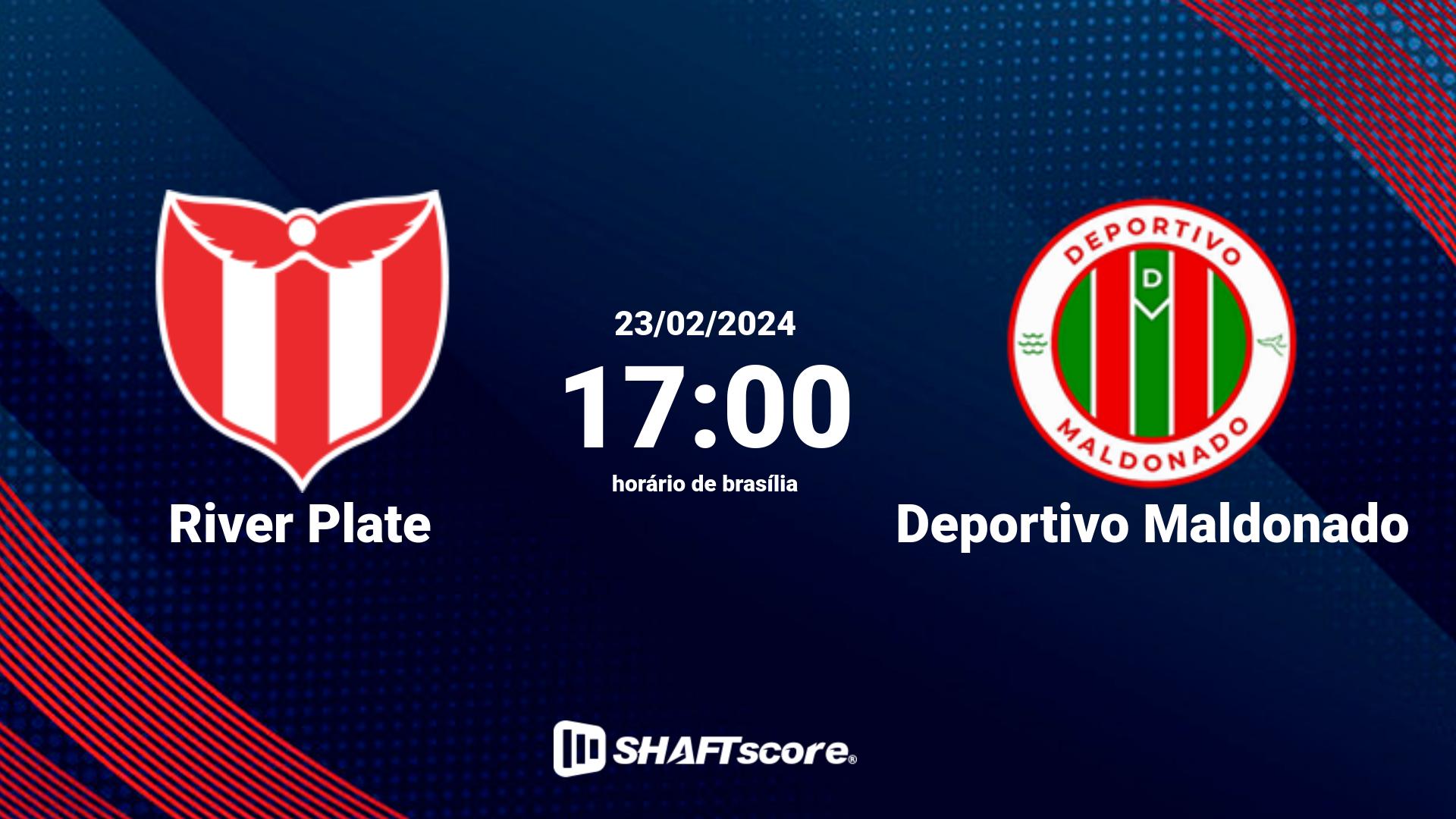 Estatísticas do jogo River Plate vs Deportivo Maldonado 23.02 17:00