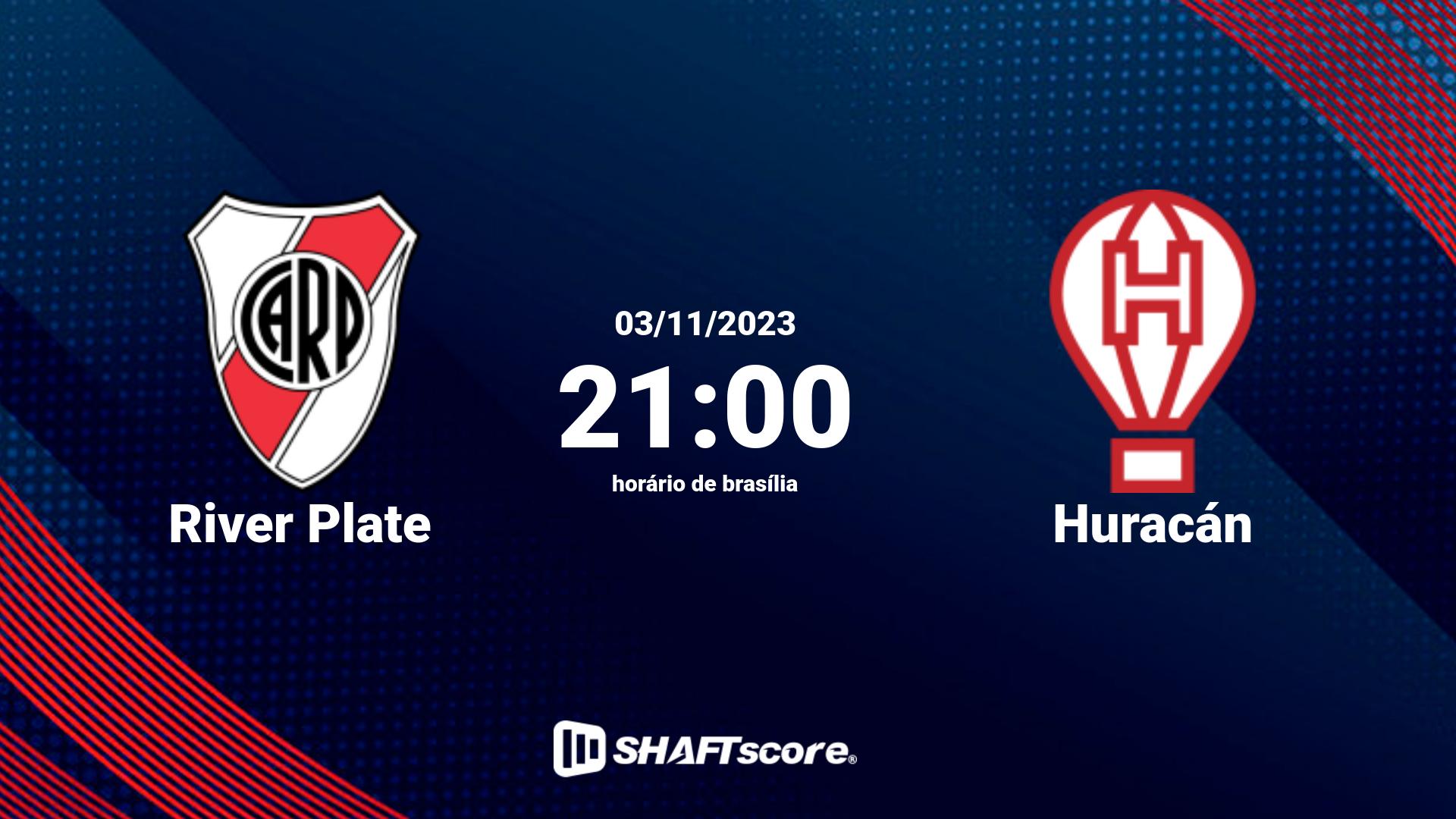 Estatísticas do jogo River Plate vs Huracán 03.11 21:00