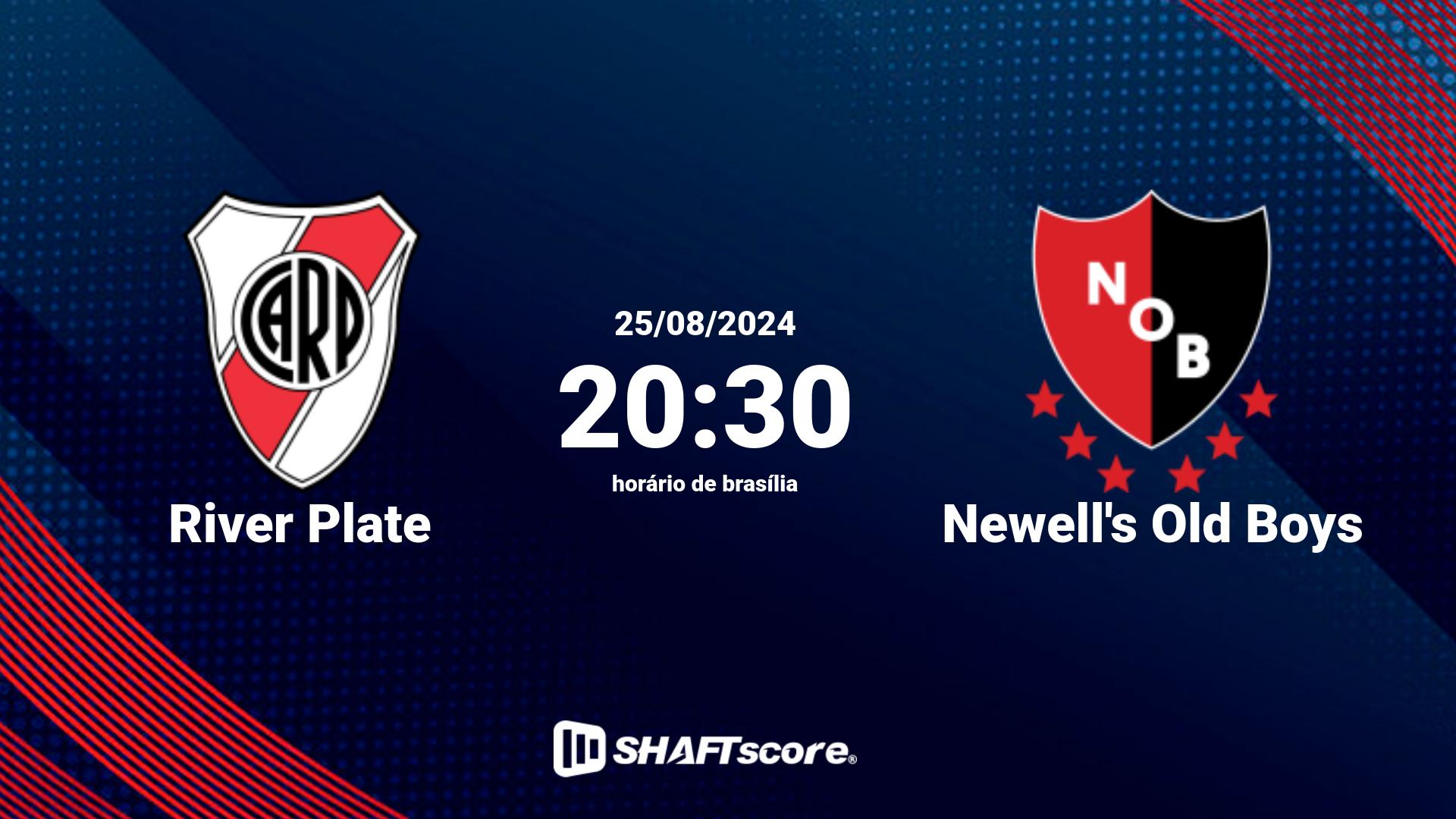 Estatísticas do jogo River Plate vs Newell's Old Boys 25.08 20:30