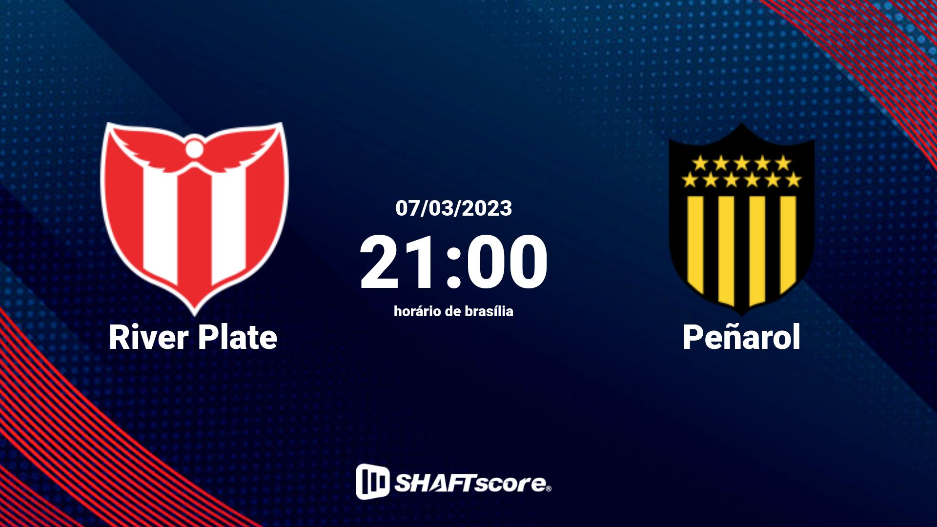 Estatísticas do jogo River Plate vs Peñarol 07.03 21:00