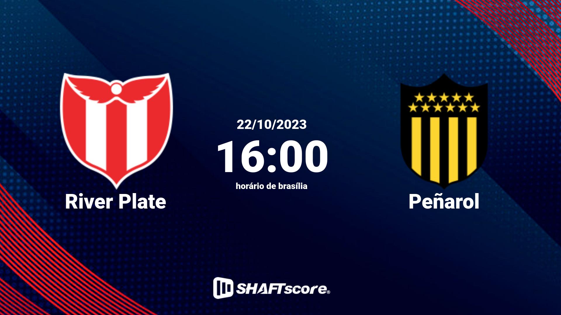 Estatísticas do jogo River Plate vs Peñarol 22.10 16:00