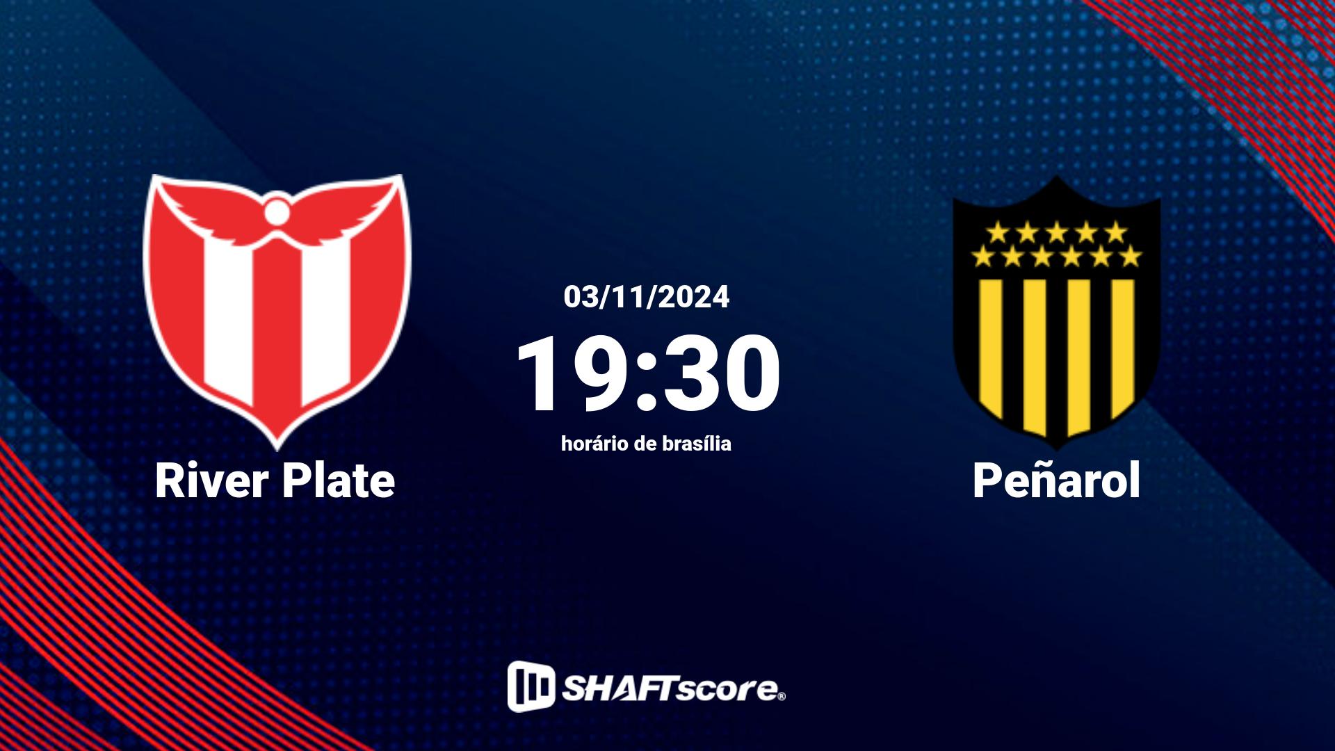 Estatísticas do jogo River Plate vs Peñarol 03.11 19:30