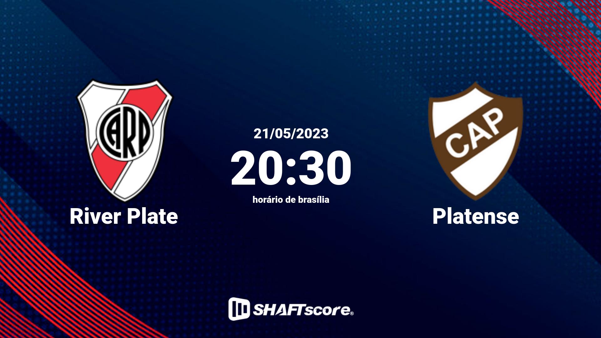 Estatísticas do jogo River Plate vs Platense 21.05 20:30