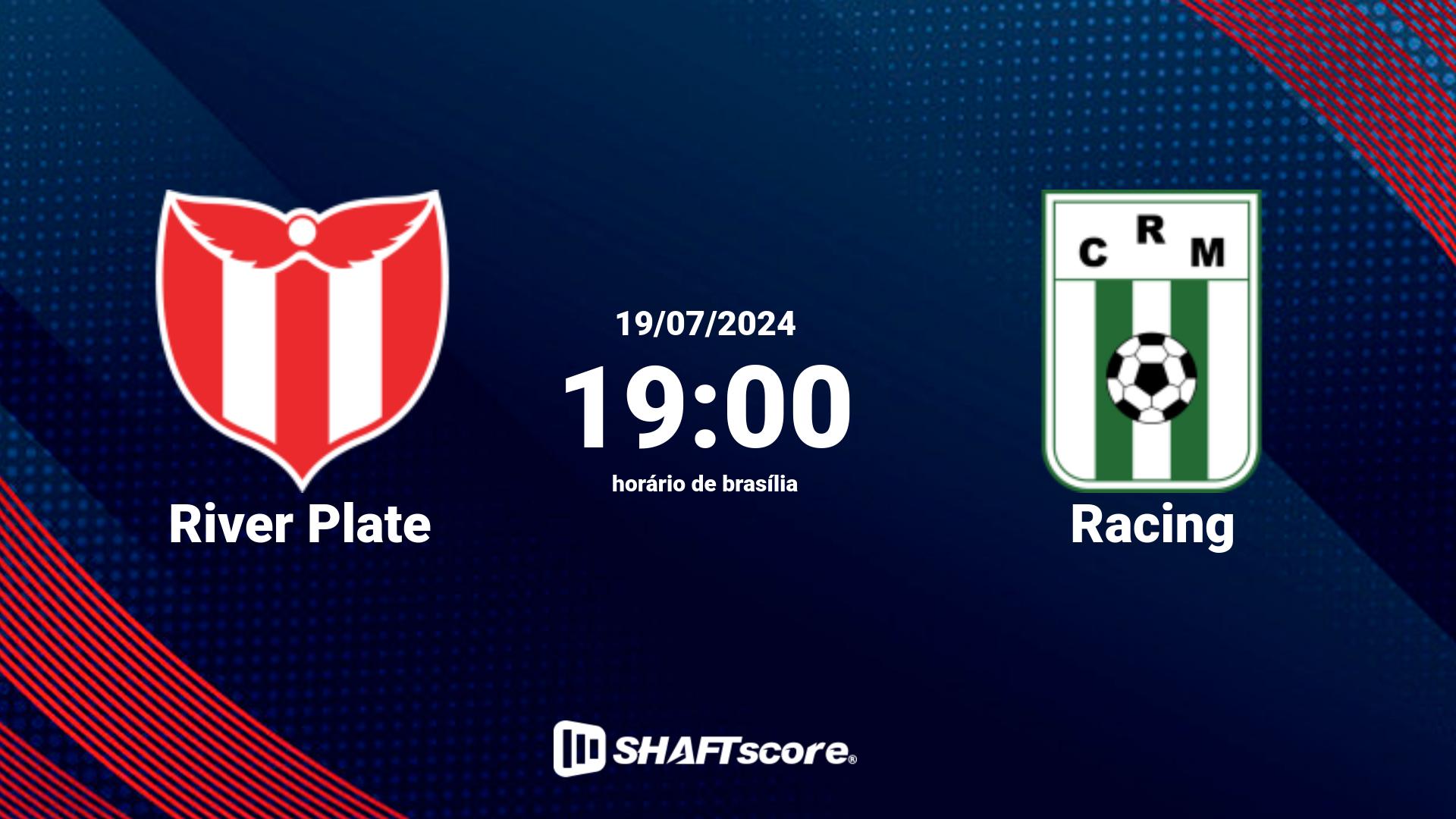 Estatísticas do jogo River Plate vs Racing 19.07 19:00
