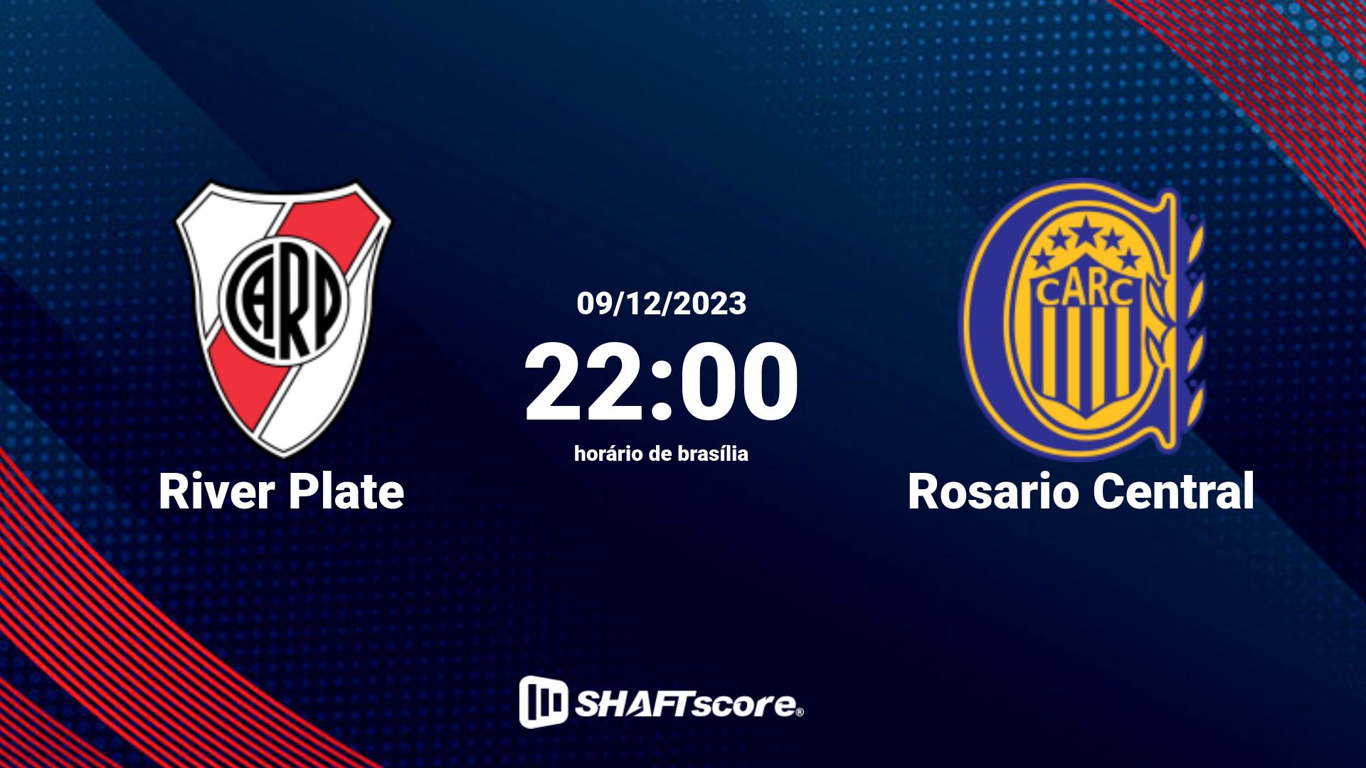 Estatísticas do jogo River Plate vs Rosario Central 09.12 22:00