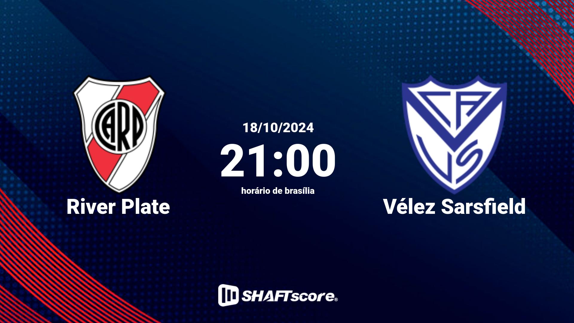 Estatísticas do jogo River Plate vs Vélez Sarsfield 18.10 21:00