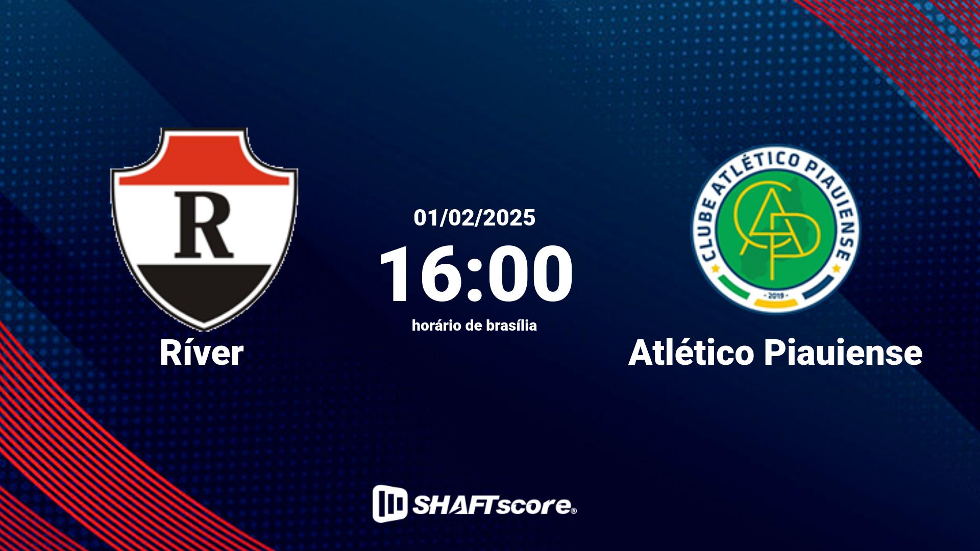 Estatísticas do jogo Ríver vs Atlético Piauiense 01.02 16:00