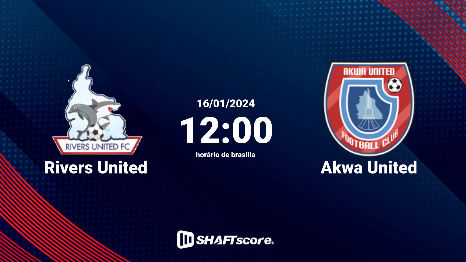 Estatísticas do jogo Rivers United vs Akwa United 16.01 12:00