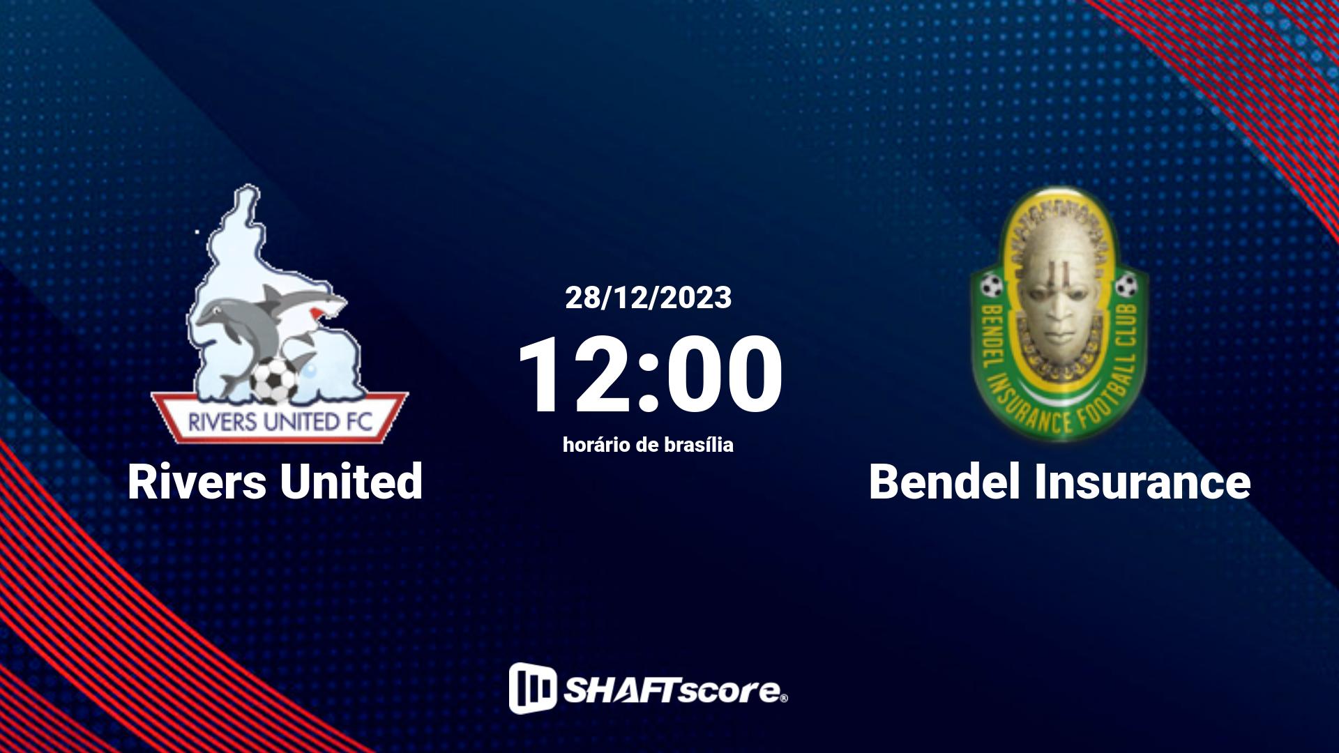 Estatísticas do jogo Rivers United vs Bendel Insurance 28.12 12:00