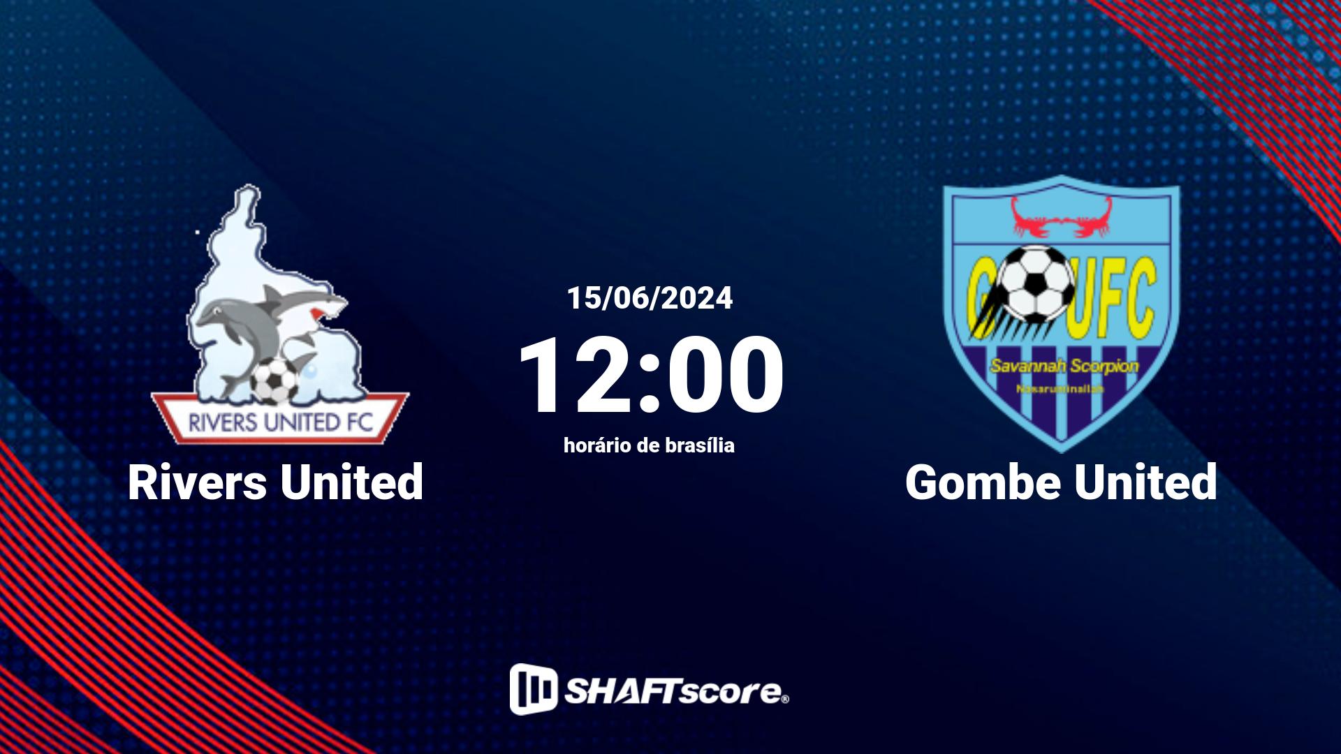 Estatísticas do jogo Rivers United vs Gombe United 15.06 12:00