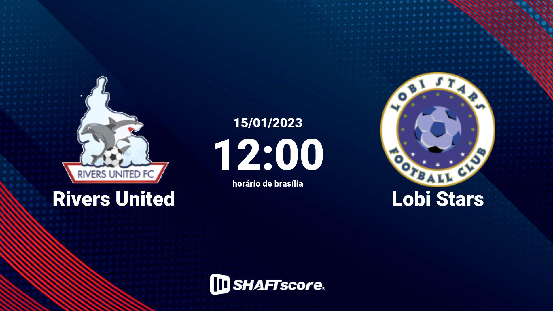 Estatísticas do jogo Rivers United vs Lobi Stars 15.01 12:00