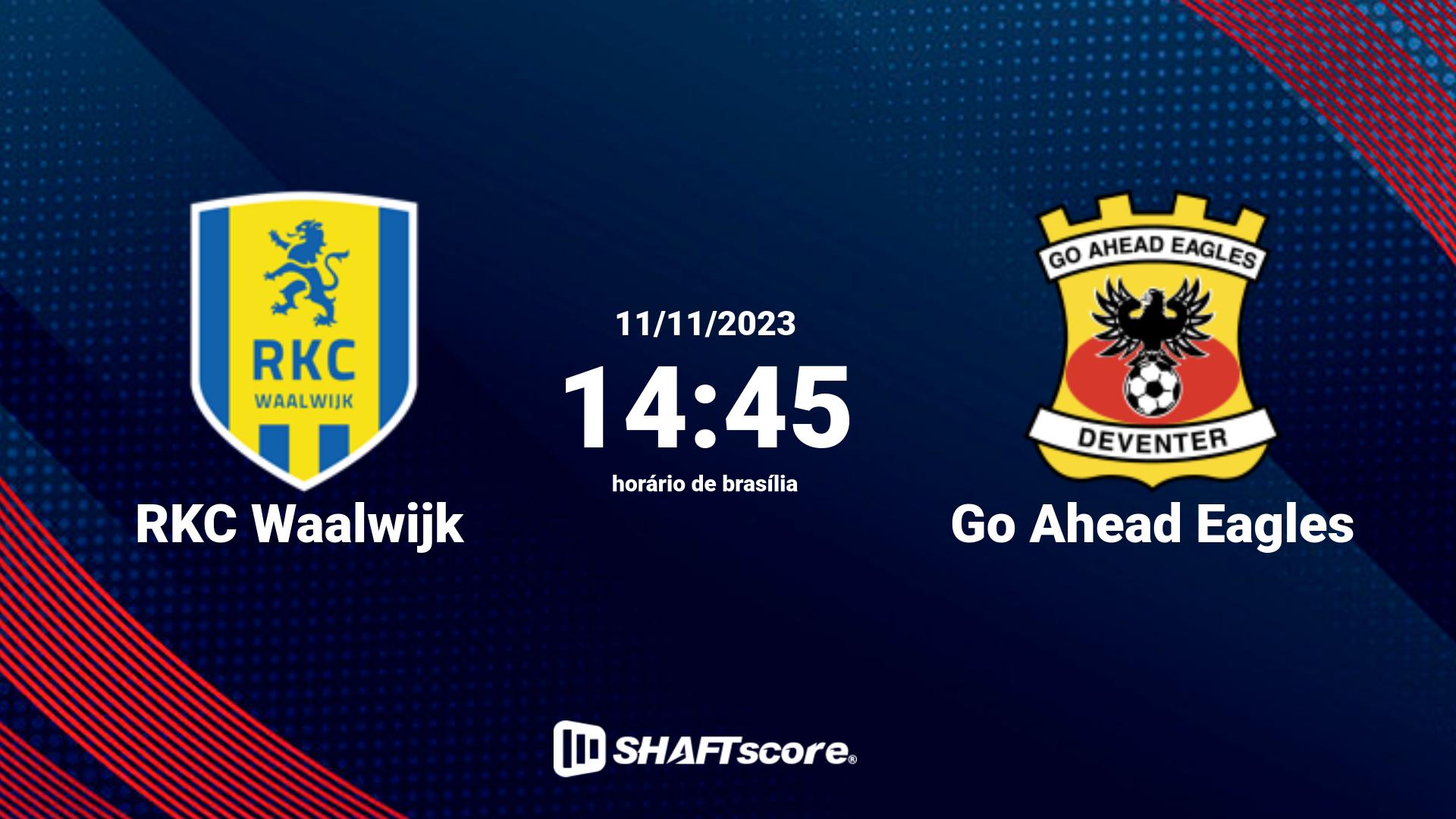 Estatísticas do jogo RKC Waalwijk vs Go Ahead Eagles 11.11 14:45