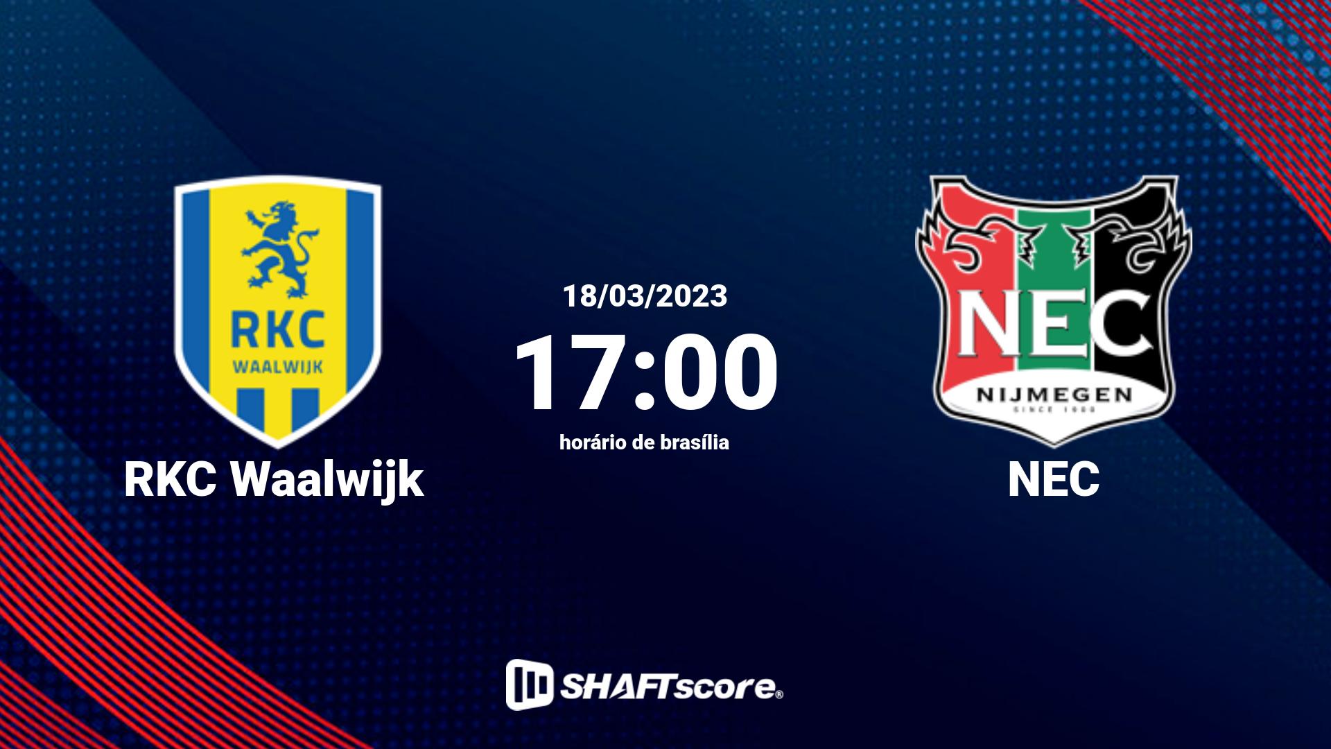 Estatísticas do jogo RKC Waalwijk vs NEC 18.03 17:00