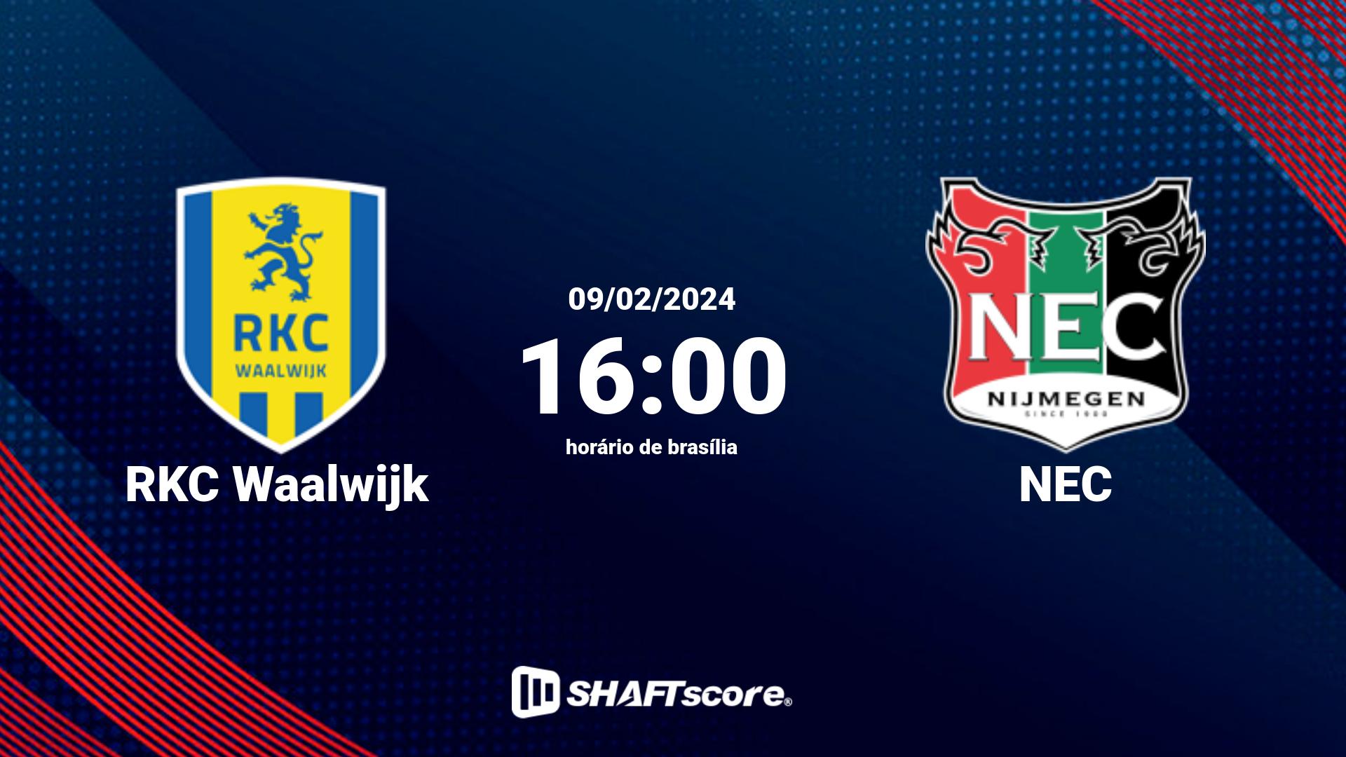 Estatísticas do jogo RKC Waalwijk vs NEC 09.02 16:00