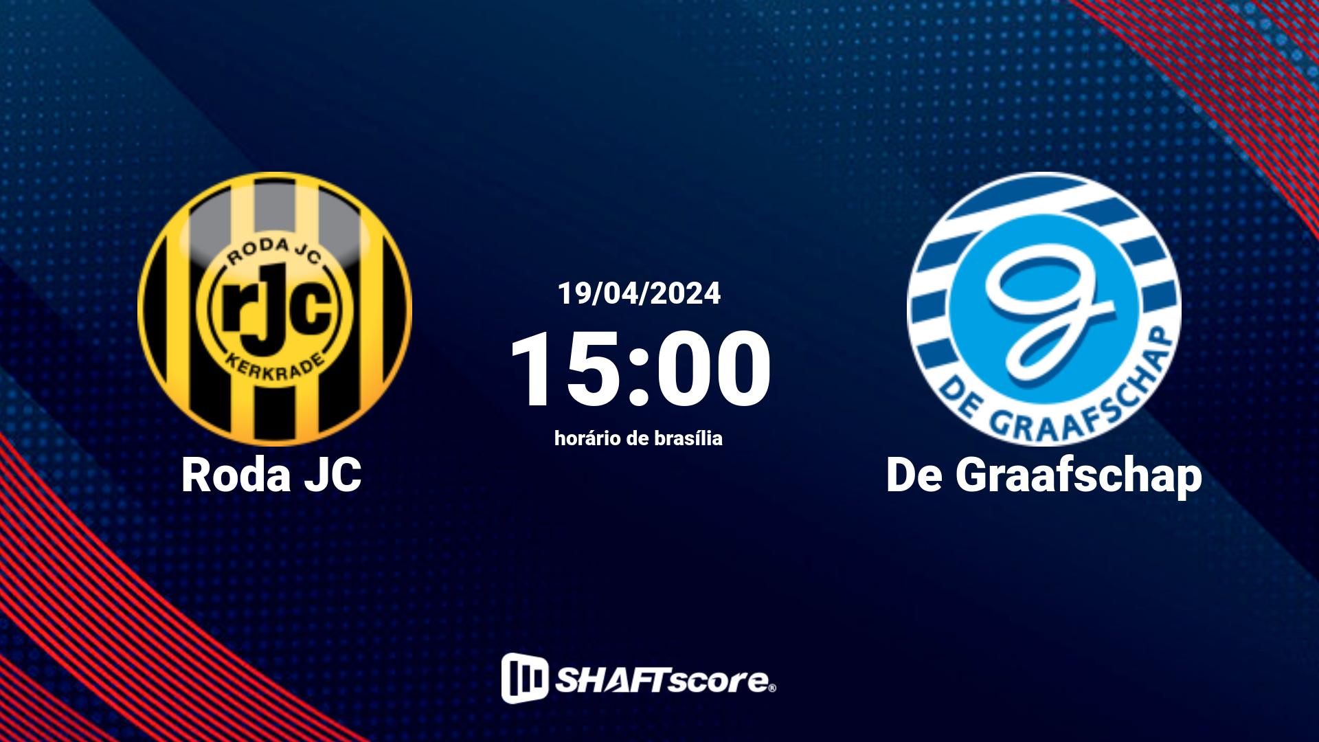 Estatísticas do jogo Roda JC vs De Graafschap 19.04 15:00