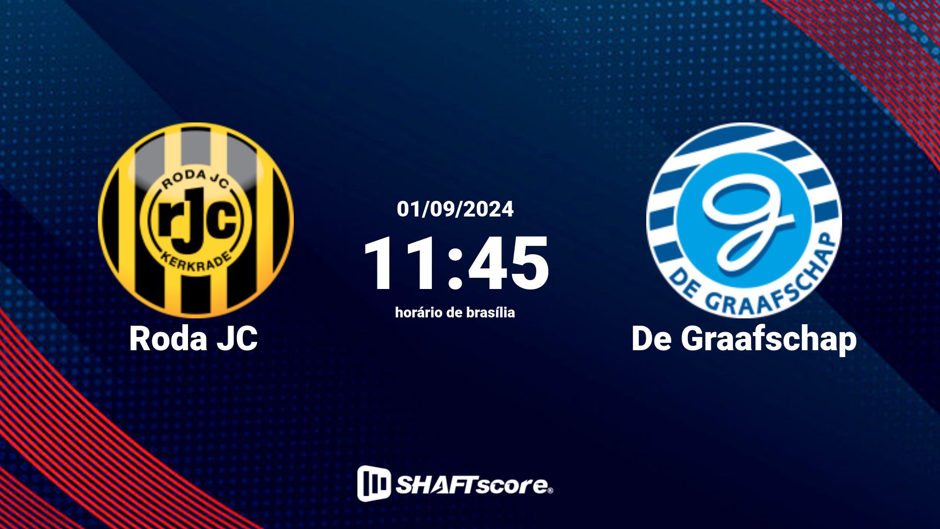 Estatísticas do jogo Roda JC vs De Graafschap 01.09 11:45