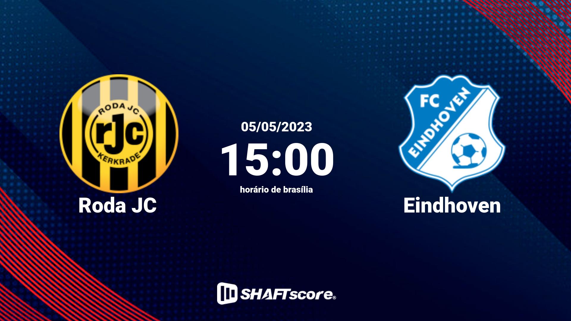 Estatísticas do jogo Roda JC vs Eindhoven 05.05 15:00