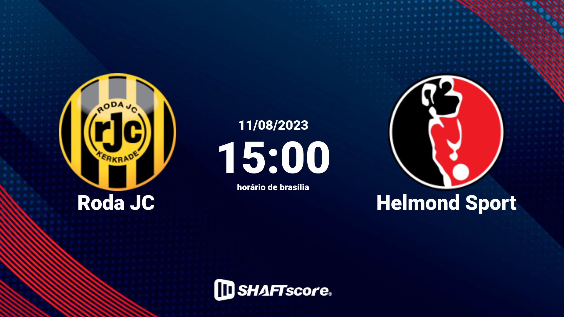 Estatísticas do jogo Roda JC vs Helmond Sport 11.08 15:00