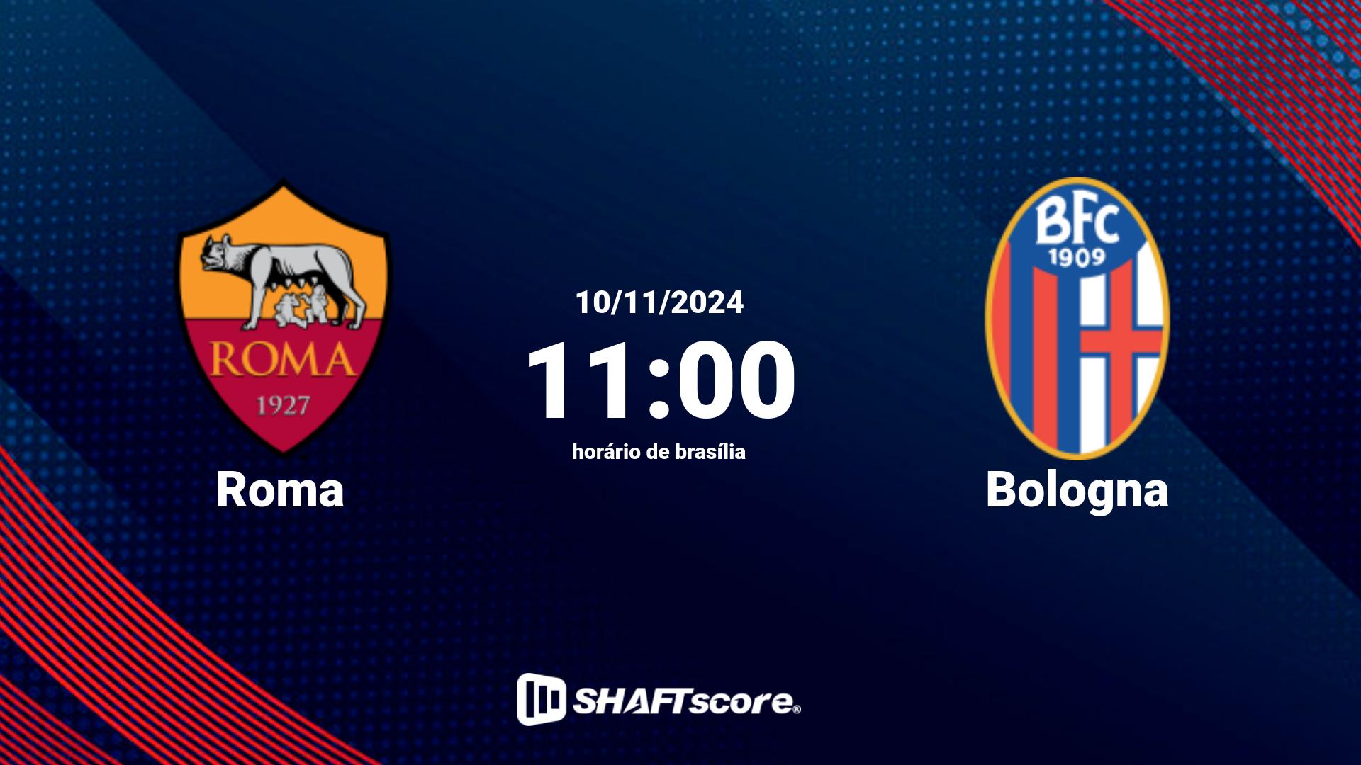 Estatísticas do jogo Roma vs Bologna 10.11 11:00