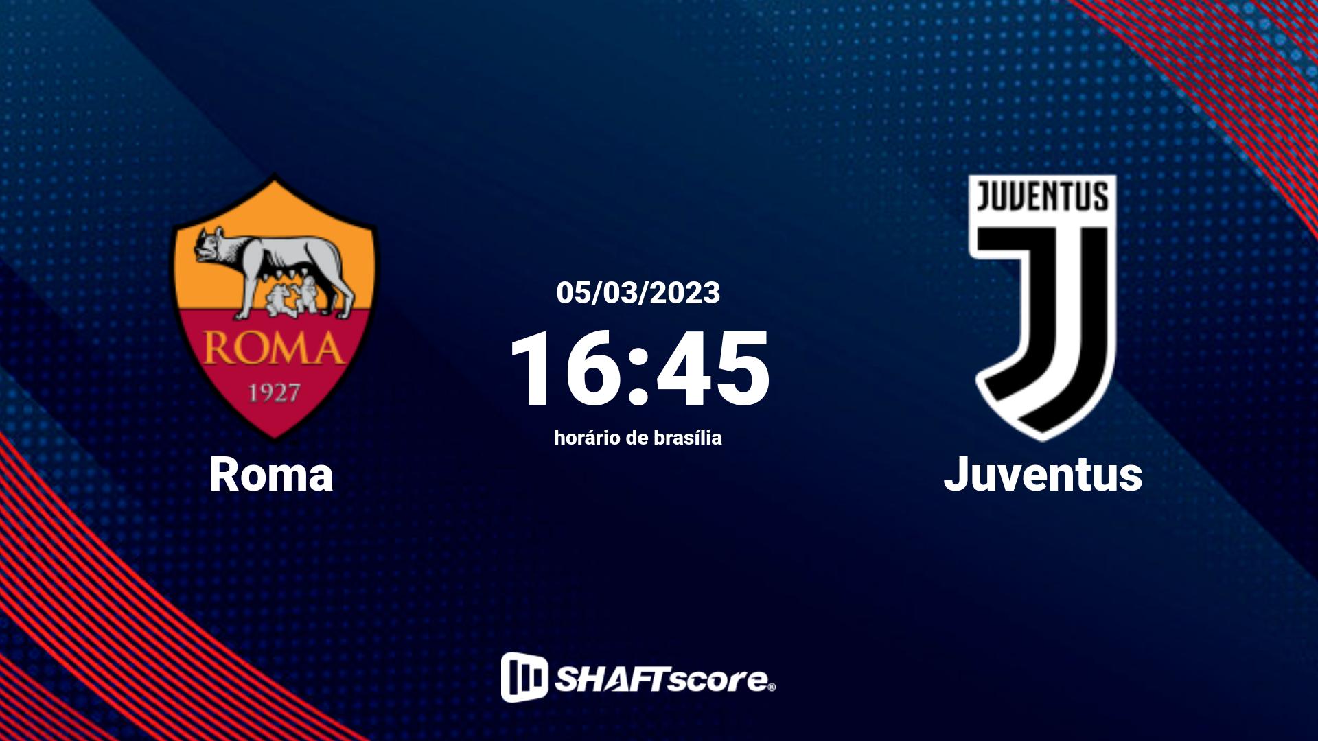 Estatísticas do jogo Roma vs Juventus 05.03 16:45