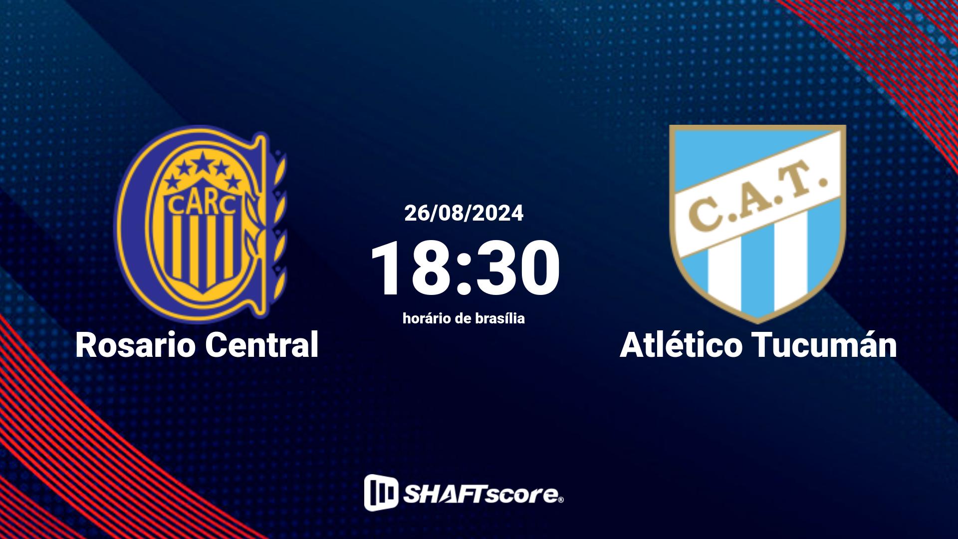 Estatísticas do jogo Rosario Central vs Atlético Tucumán 26.08 18:30