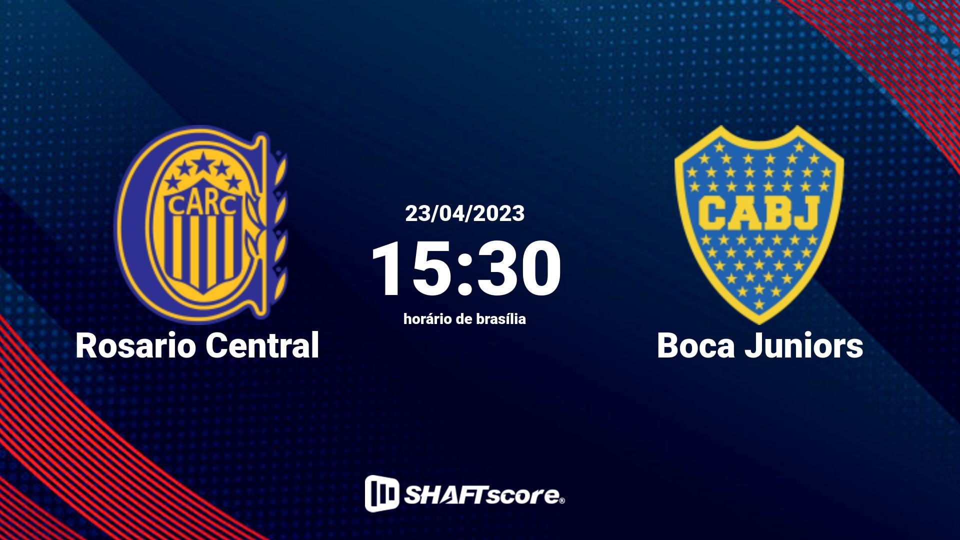 Estatísticas do jogo Rosario Central vs Boca Juniors 23.04 15:30